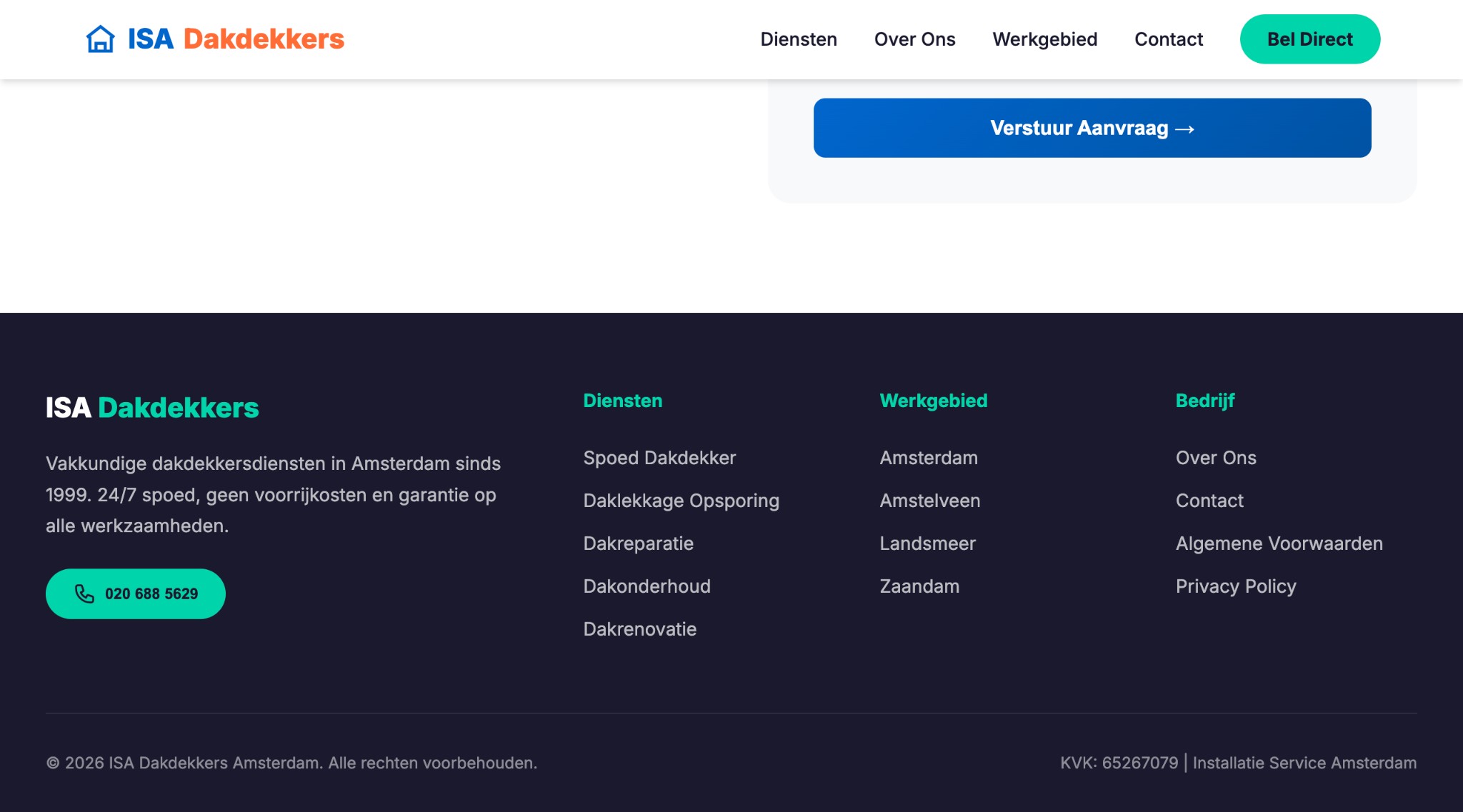 Screenshot 3 van Dakdekker: regio, werk en contact